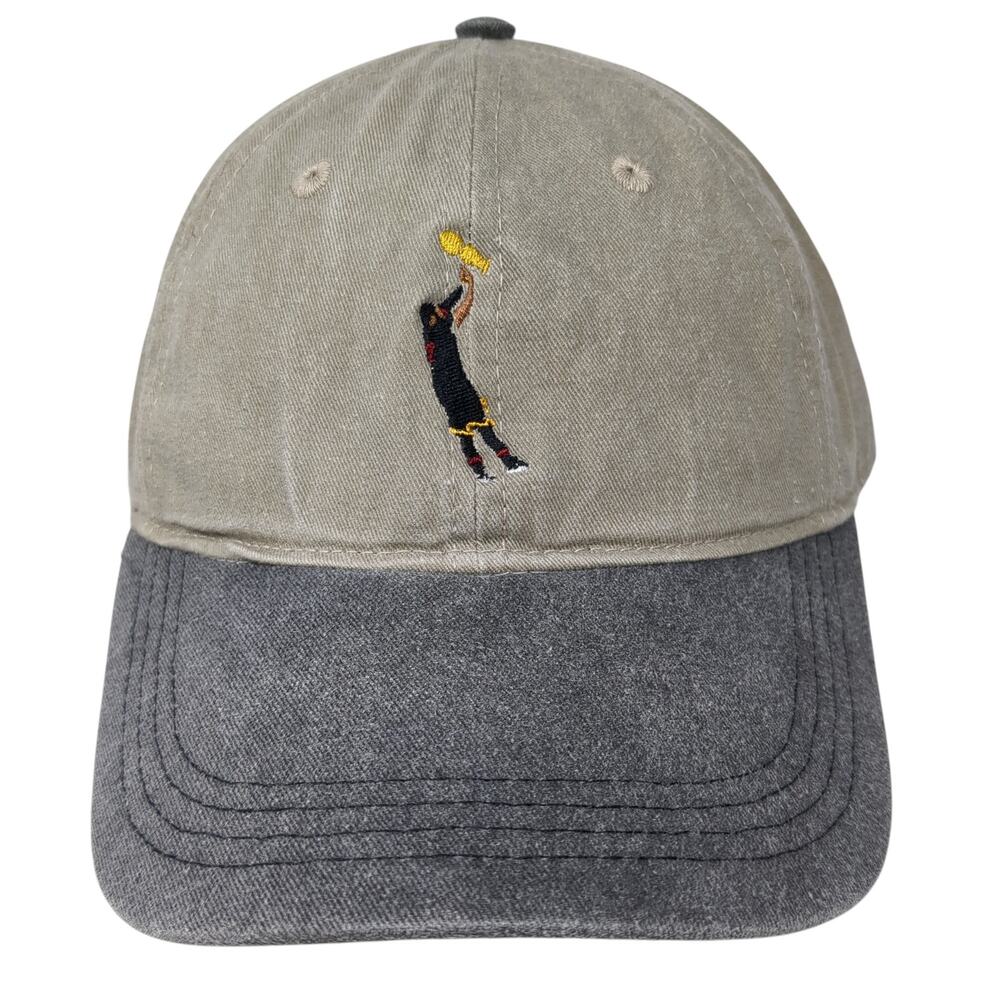 Authentic Pigment Slideback Baseball Cap Beige One Size Adjustable Embroidered